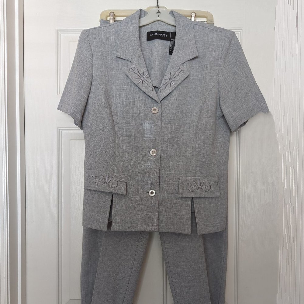 Gray Sag Harbor Top and Pants Size 12